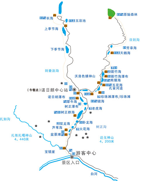 九寨沟景区地图（来源官网）