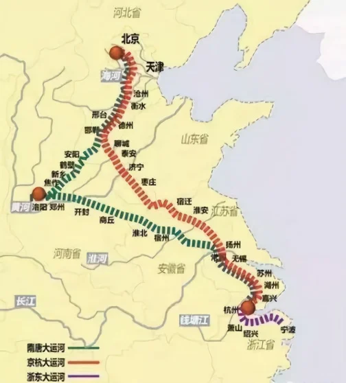运河改道图-来源凤凰网