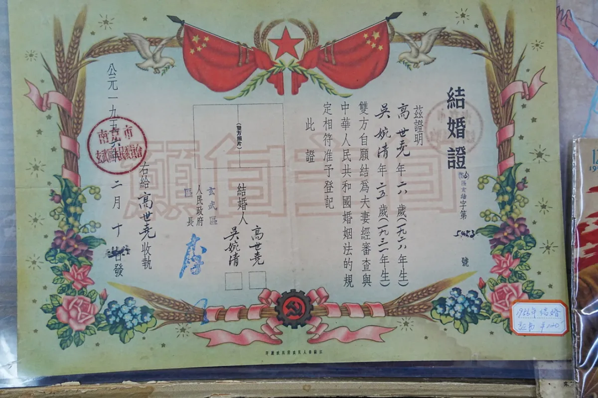 1956年的结婚证@学人书店